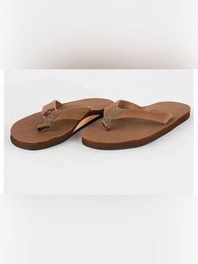 Rainbow Sandals Premier Leather Double Layer Arch with 1" Strap Brown Sandals
